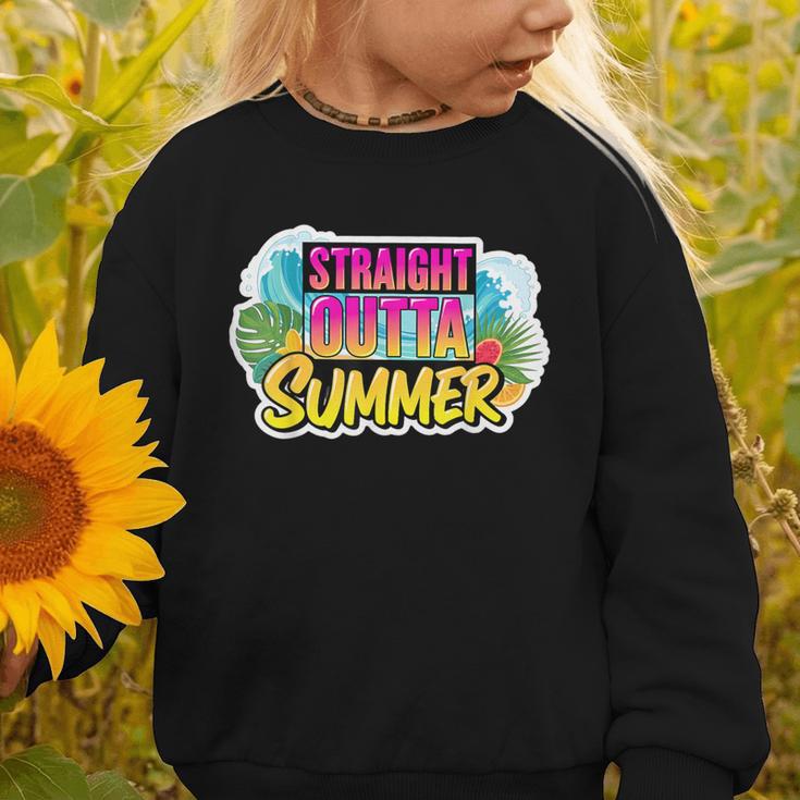Straight Outta Summer Back To School First Day Fall Autumn Graphic Toddler Sweatshirt Straight Outta Summer Back To School First Day Fall Autumn Graphic Toddler Sweatshirt