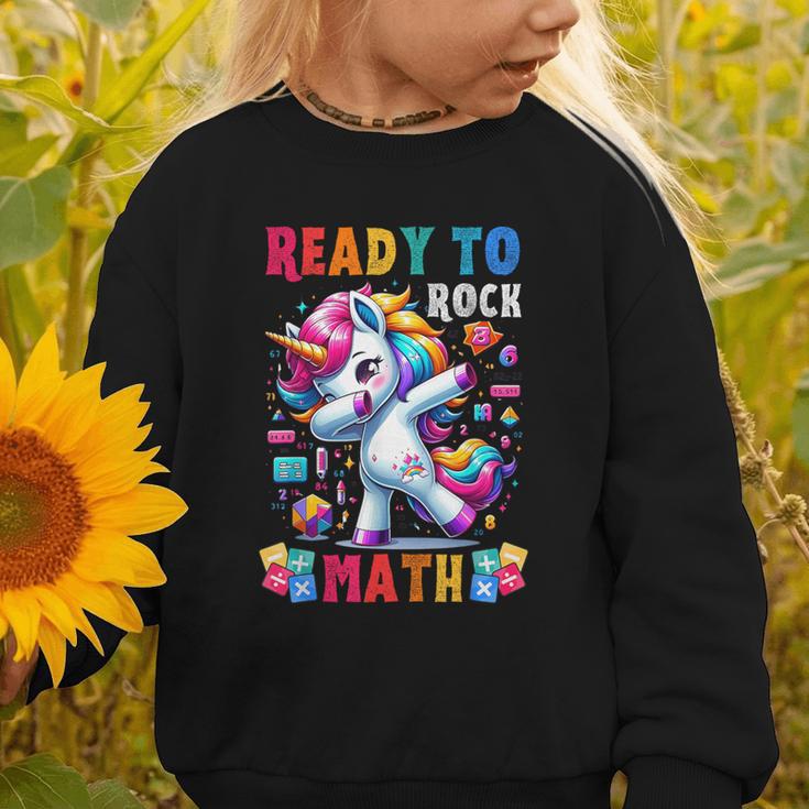 Student Back To School Math Squad Kids Girls Smarter Unicorn Graphic Toddler Sweatshirt