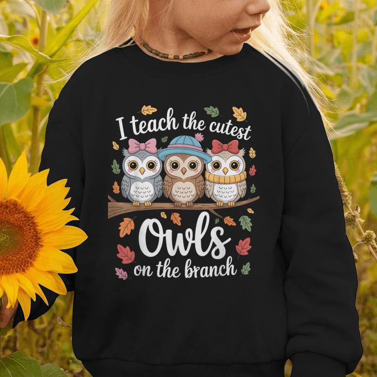 Teaching Owls On The Branch Back To School Graphic Toddler Sweatshirt