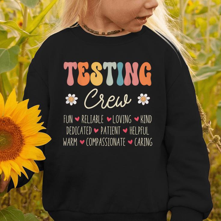 Testing Crew Appreciation Week Back To School Graphic Toddler Sweatshirt Testing Crew Appreciation Week Back To School Graphic Toddler Sweatshirt
