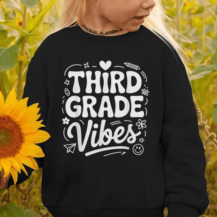 Third Grade Vibes Back To School Fun Graphic Toddler Sweatshirt