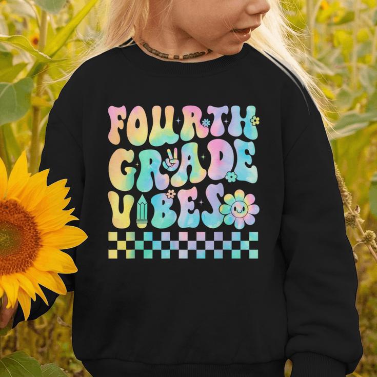 Tie Dye 4th Grade Vibes Fourth Grade Retro Back To School Graphic Toddler Sweatshirt Tie Dye 4th Grade Vibes Fourth Grade Retro Back To School Graphic Toddler Sweatshirt