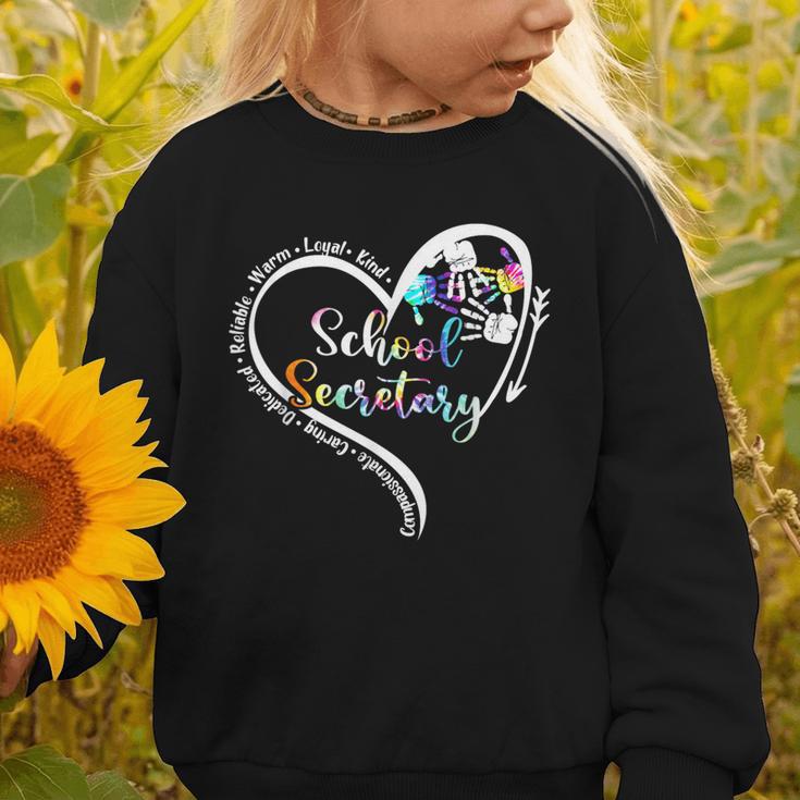 Tie Dye Heart School Secretary Life Tee Cute Back To School Graphic Toddler Sweatshirt Tie Dye Heart School Secretary Life Tee Cute Back To School Graphic Toddler Sweatshirt