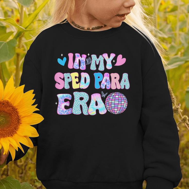Tie Dye Leopard Back To School In My Sped Para Era Graphic Toddler Sweatshirt