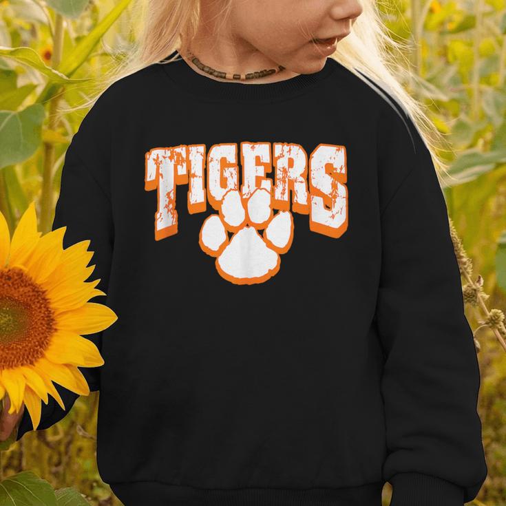 Tigers School Spirit Back To School O Graphic Toddler Sweatshirt Tigers School Spirit Back To School O Graphic Toddler Sweatshirt