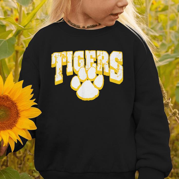 Tigers School Spirit Back To School Y Graphic Toddler Sweatshirt