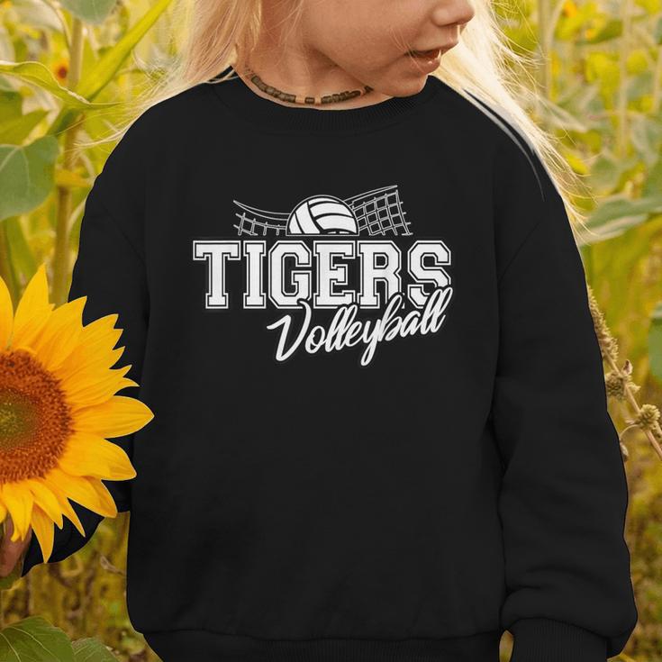 Tigers Volleyball Back To School Spirit Graphic Toddler Sweatshirt Tigers Volleyball Back To School Spirit Graphic Toddler Sweatshirt