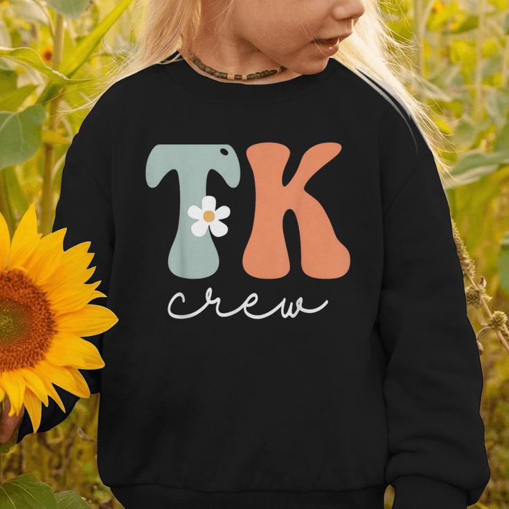 TK Crew Groovy Women Appreciation Day Hello Back To School Graphic Toddler Sweatshirt