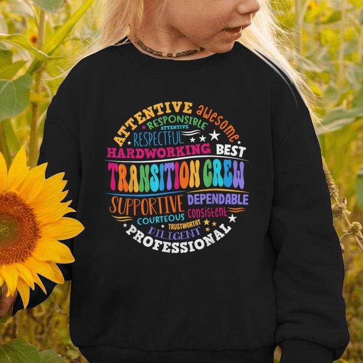 Transition Crew Squad Appreciation Week Back To School Graphic Toddler Sweatshirt Transition Crew Squad Appreciation Week Back To School Graphic Toddler Sweatshirt