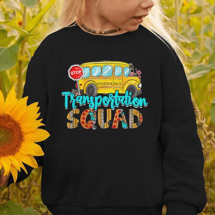Transportation Squad Bus Driver Back To School Graphic Toddler Sweatshirt Transportation Squad Bus Driver Back To School Graphic Toddler Sweatshirt