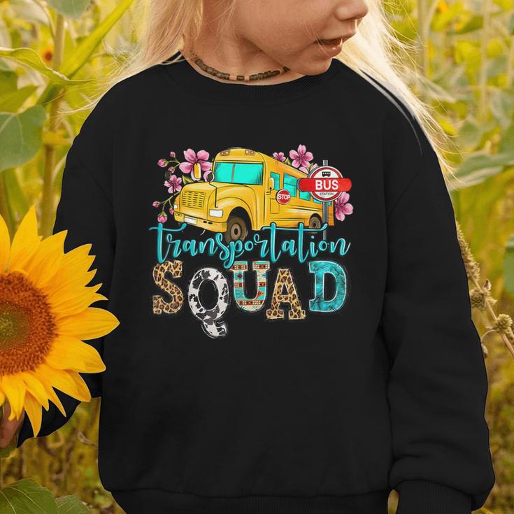 Transportation Squad Bus Driver School Bus Back To School Graphic Toddler Sweatshirt