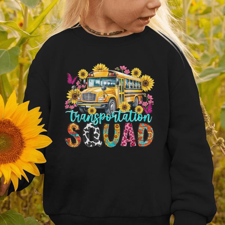 Transportation Squad Driving Bus Driver Back To School Women Graphic Toddler Sweatshirt Transportation Squad Driving Bus Driver Back To School Women Graphic Toddler Sweatshirt