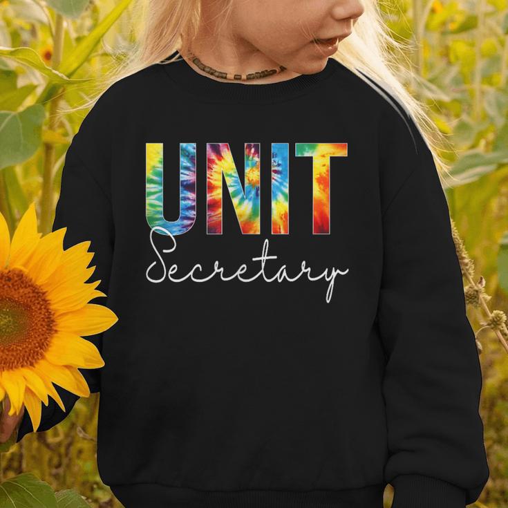 Unit Secretary Women Tie Dye Back To School Appreciation Day Graphic Toddler Sweatshirt Unit Secretary Women Tie Dye Back To School Appreciation Day Graphic Toddler Sweatshirt
