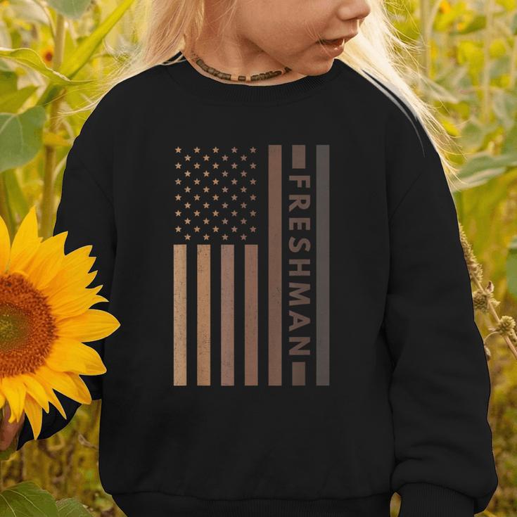 USA Flag Freshman 9th Ninth Grade Back To School Juneteenth Graphic Toddler Sweatshirt
