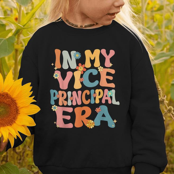 In My Vice Principal Era Groovy Back To School VicePrincipal Graphic Toddler Sweatshirt In My Vice Principal Era Groovy Back To School VicePrincipal Graphic Toddler Sweatshirt