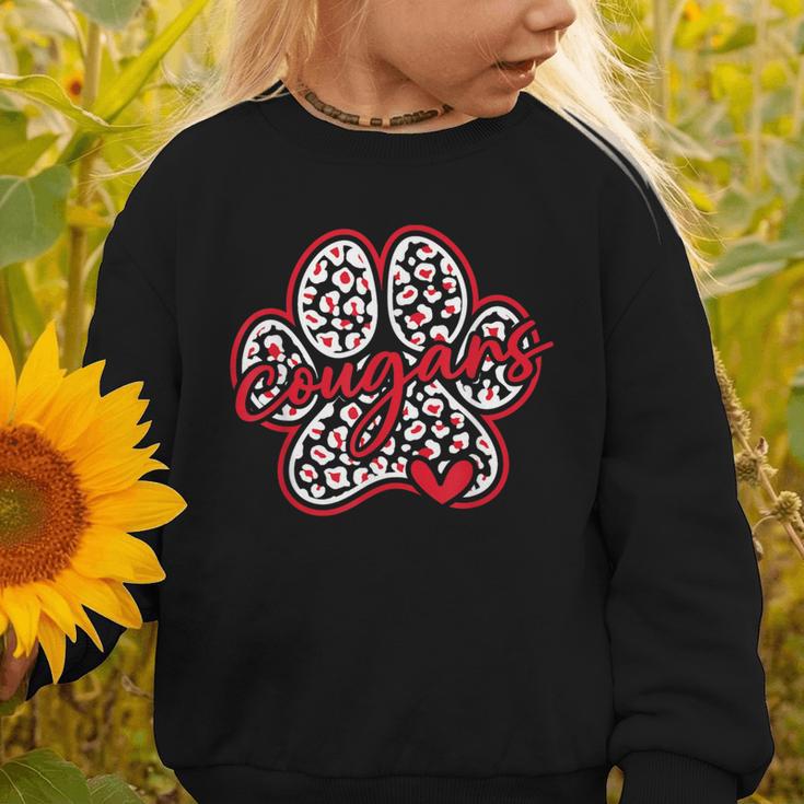 Vintage Cougars School Sports Team Spirit Back To School Graphic Toddler Sweatshirt Vintage Cougars School Sports Team Spirit Back To School Graphic Toddler Sweatshirt