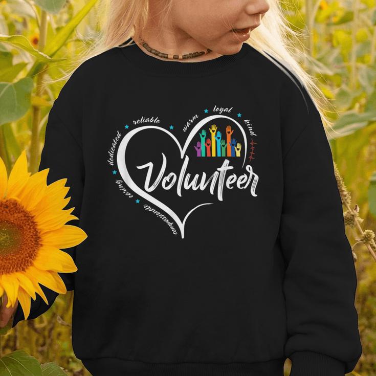 Volunteer Heart Back To School Art Vintage Graphic Toddler Sweatshirt