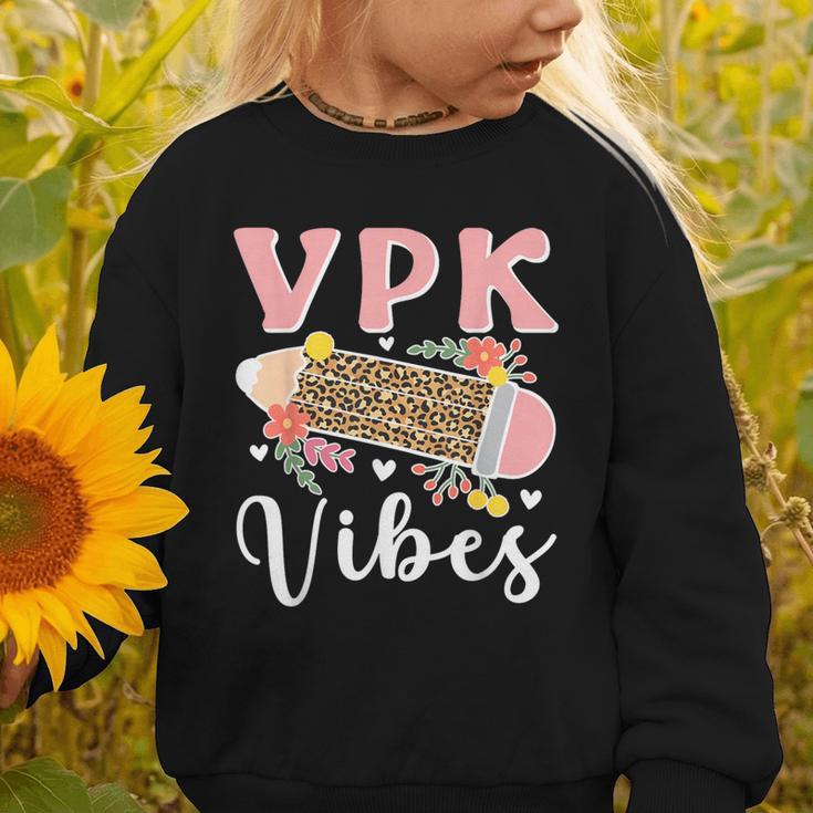 VPK Vibes First Day Of VPK Back To School Graphic Toddler Sweatshirt VPK Vibes First Day Of VPK Back To School Graphic Toddler Sweatshirt