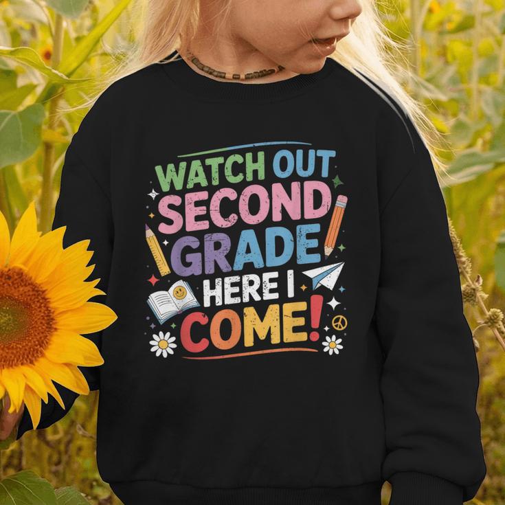 Watch Out 2nd Grade Here I Come Back To School Second Grade Graphic Toddler Sweatshirt Watch Out 2nd Grade Here I Come Back To School Second Grade Graphic Toddler Sweatshirt