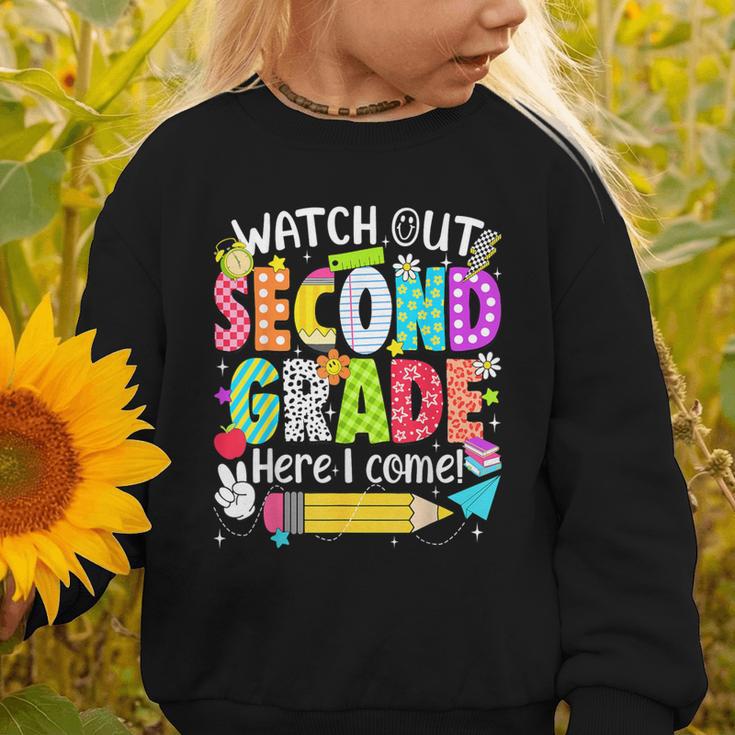Watch Out Second Grade Here I Come Back To School Boys Girls Graphic Toddler Sweatshirt Watch Out Second Grade Here I Come Back To School Boys Girls Graphic Toddler Sweatshirt