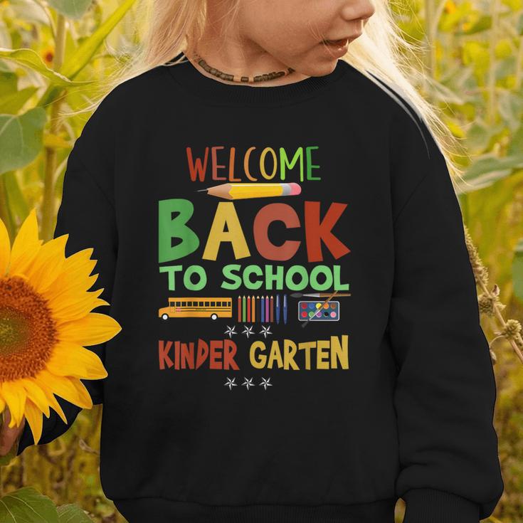 Welcome Back To School Kinder Garten First Day Of School Kid Graphic Toddler Sweatshirt Welcome Back To School Kinder Garten First Day Of School Kid Graphic Toddler Sweatshirt