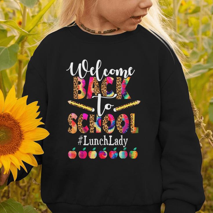 Welcome Back To School Lunch Lady Leopard On First Day Of School Graphic Toddler Sweatshirt Welcome Back To School Lunch Lady Leopard On First Day Of School Graphic Toddler Sweatshirt