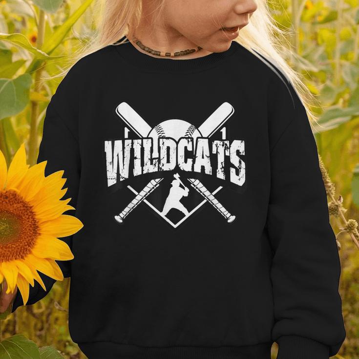 Wildcats Baseball Back To School Spirit Graphic Toddler Sweatshirt