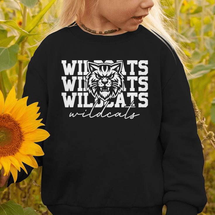Wildcats School Spirit Fan Team Back To School Graphic Toddler Sweatshirt Wildcats School Spirit Fan Team Back To School Graphic Toddler Sweatshirt