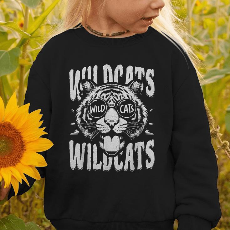 Wildcats School Sports Fan Team Spirit Back To School Graphic Toddler Sweatshirt Wildcats School Sports Fan Team Spirit Back To School Graphic Toddler Sweatshirt