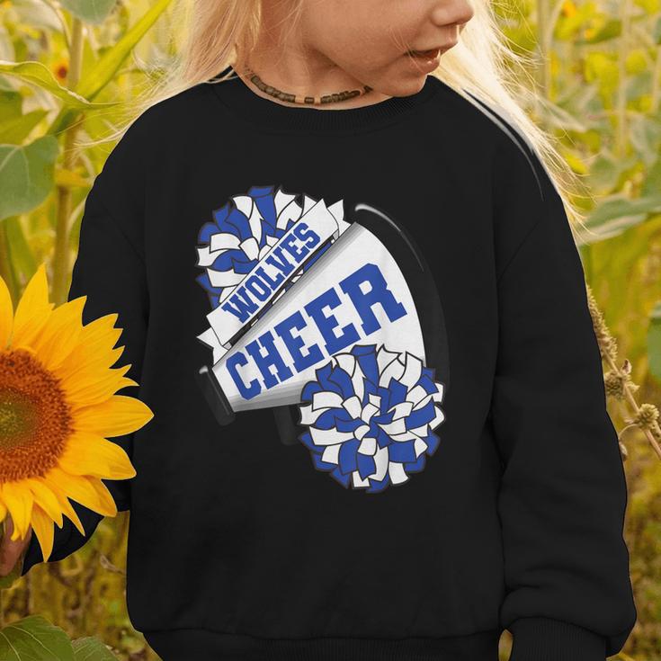 Wolves Cheer Back To School Cheerleading Spirit B Graphic Toddler Sweatshirt
