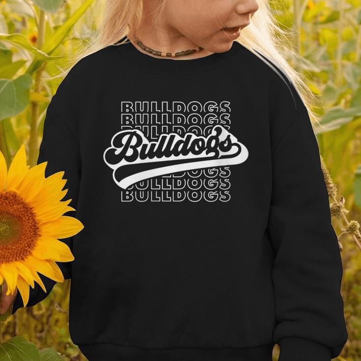 Women's Bulldogs High School Spirit Fan Team Bulldog Back To School Graphic Toddler Sweatshirt Women's Bulldogs High School Spirit Fan Team Bulldog Back To School Graphic Toddler Sweatshirt
