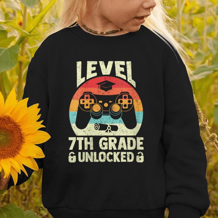 Women's Level 7th Grade Unlocked Back To School 7th Grade Boys Graphic Toddler Sweatshirt