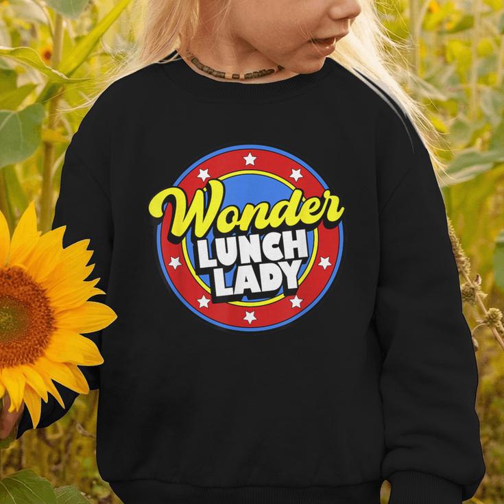 Wonder Lunch Lady Super Woman Power Superhero Back To School Graphic Toddler Sweatshirt Wonder Lunch Lady Super Woman Power Superhero Back To School Graphic Toddler Sweatshirt