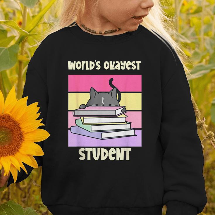 World's Okayest Student Fun Back To School & New Term Graphic Toddler Sweatshirt World's Okayest Student Fun Back To School & New Term Graphic Toddler Sweatshirt
