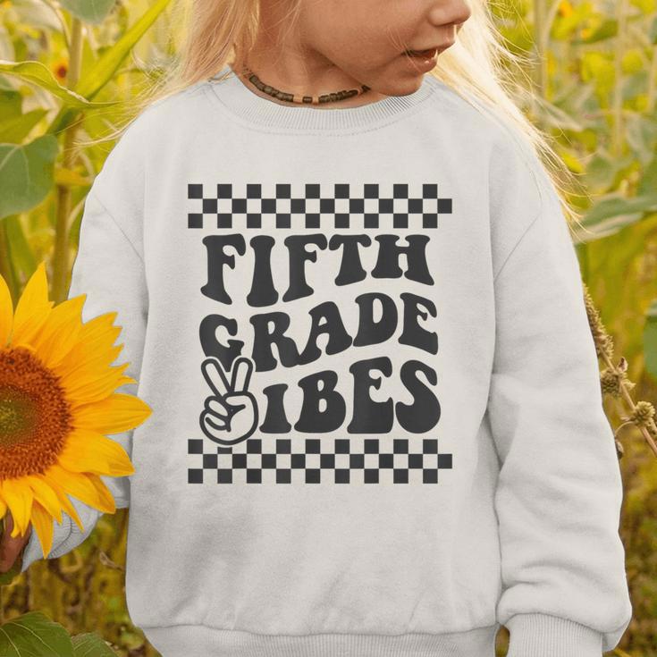 1st Day Of 5th Grade Vibes Retro Girls Back To School Boys Graphic Toddler Sweatshirt 1st Day Of 5th Grade Vibes Retro Girls Back To School Boys Graphic Toddler Sweatshirt