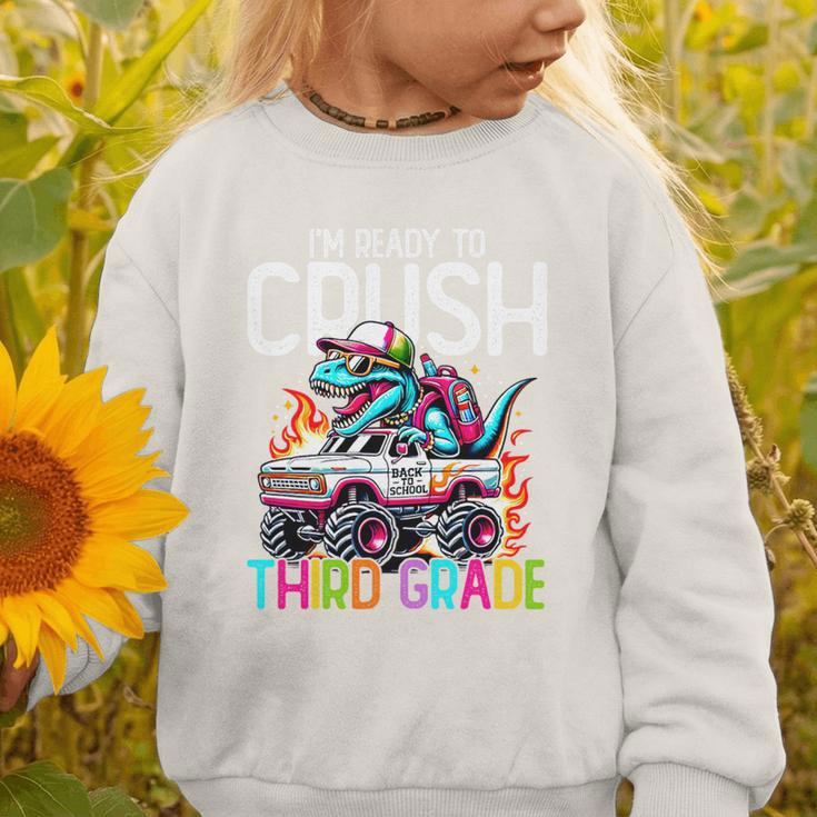 3rd Grade Back To School Kids Ready To Crush Third Grade Premium Tri-Blend Graphic Toddler Sweatshirt