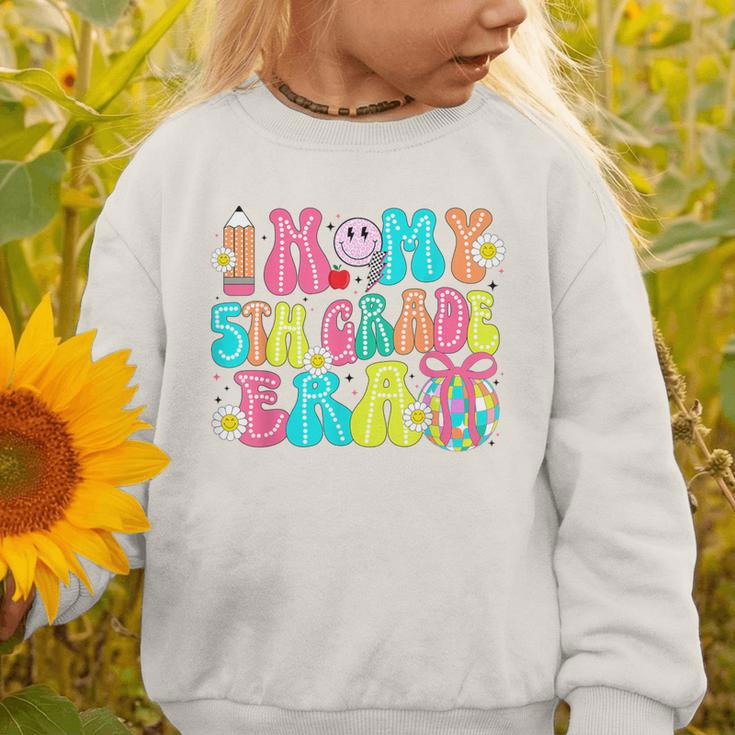 In My 5th Grade Era Coquette Bow Back To School Fifth Grade Graphic Toddler Sweatshirt In My 5th Grade Era Coquette Bow Back To School Fifth Grade Graphic Toddler Sweatshirt