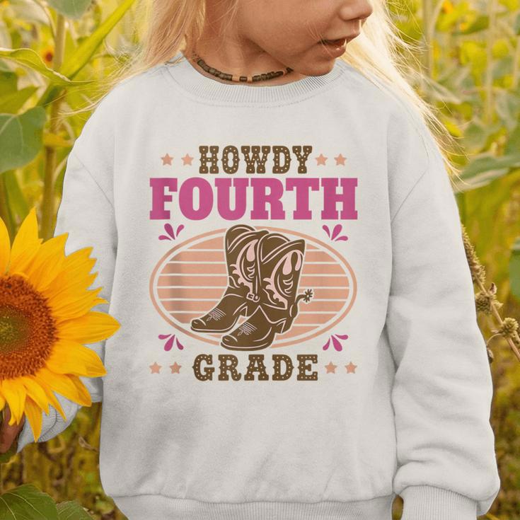 Back To School Howdy Fourth Grade Girls Graphic Toddler Sweatshirt Back To School Howdy Fourth Grade Girls Graphic Toddler Sweatshirt