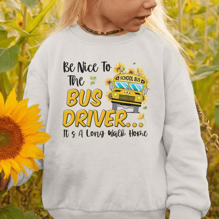 Back To School Be Nice To The Bus Driver Magic School Bus Graphic Toddler Sweatshirt Back To School Be Nice To The Bus Driver Magic School Bus Graphic Toddler Sweatshirt