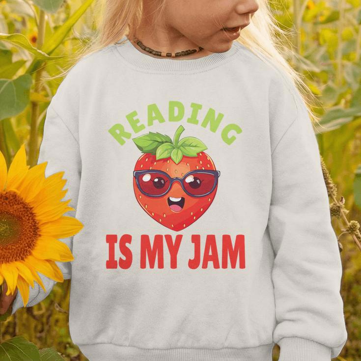 Back To School Reading Is My Jam School Librarian Premium Tri-Blend Graphic Toddler Sweatshirt