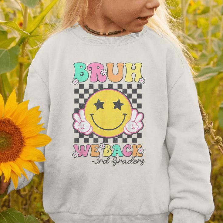Bruh We Back 3rd Grade Girl Cute Back To School Third Grade Graphic Toddler Sweatshirt Bruh We Back 3rd Grade Girl Cute Back To School Third Grade Graphic Toddler Sweatshirt