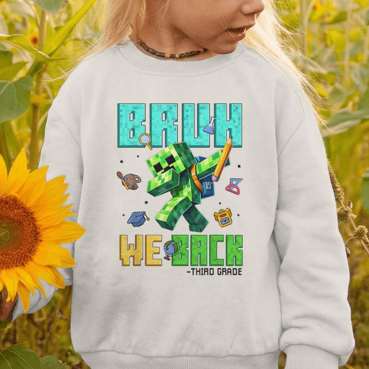 Bruh We Back 3rd Grade Back To School Gamer Dabbing Boy Kids Graphic Toddler Sweatshirt