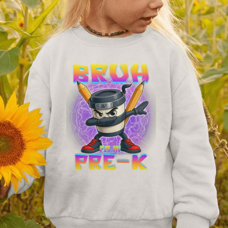 Bruh I'm In Pre-K Back To School Italian Brainrot Premium Tri-Blend Graphic Toddler Sweatshirt