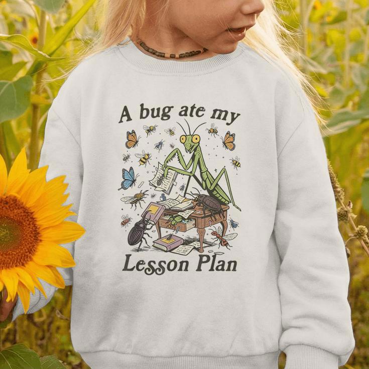 Bug Lover Insect Back To School A Bug Ate My Lesson Plan Graphic Toddler Sweatshirt Bug Lover Insect Back To School A Bug Ate My Lesson Plan Graphic Toddler Sweatshirt
