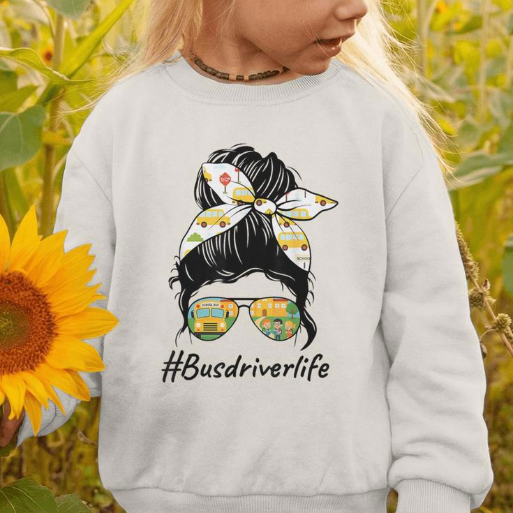 Bus Driver Life Messy Bun Back To School Bus Driver Graphic Toddler Sweatshirt Bus Driver Life Messy Bun Back To School Bus Driver Graphic Toddler Sweatshirt