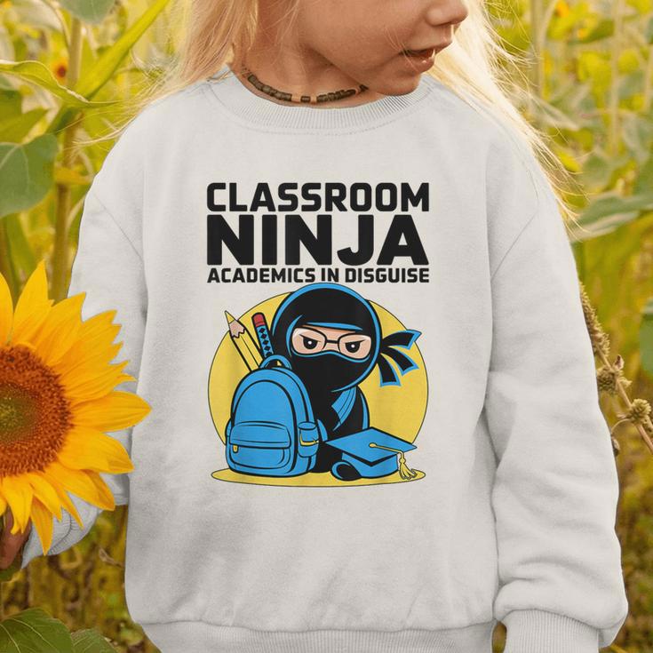 Classroom Ninja Academics In Disguise Back To School Student Graphic Toddler Sweatshirt