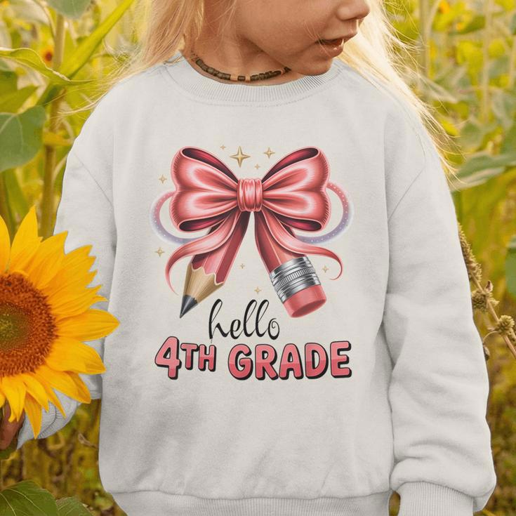 Coquette 4th Grade First Day Of Back To School Girls Outfits Graphic Toddler Sweatshirt