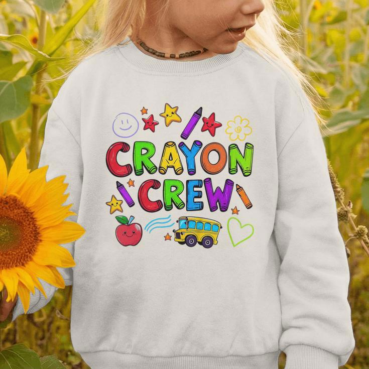 Crayon Crew Cute Back To School Graphic Toddler Sweatshirt Crayon Crew Cute Back To School Graphic Toddler Sweatshirt