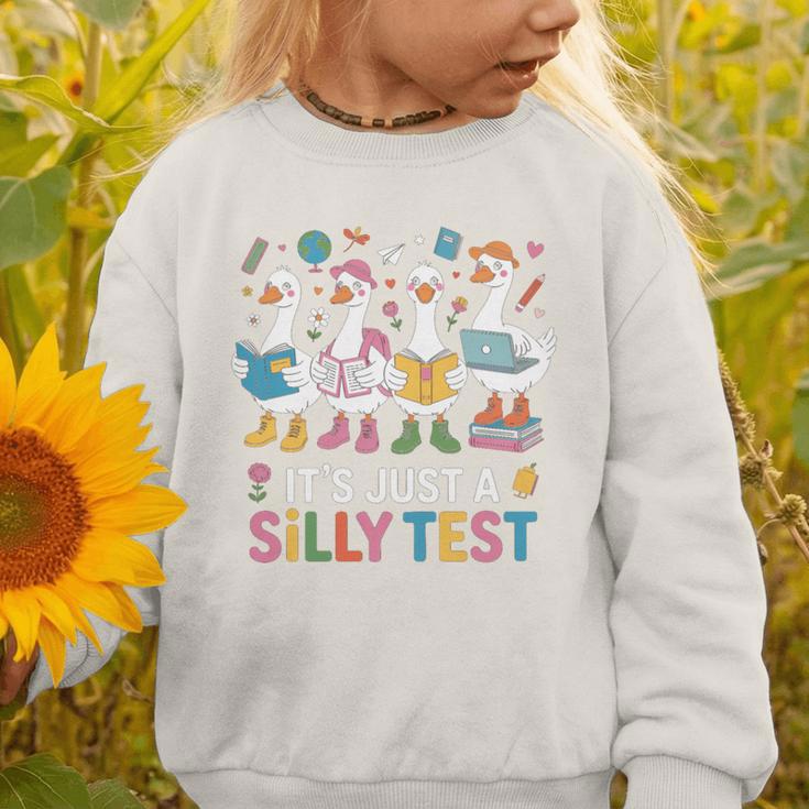 Cute Geese Silly Test Back To School Student Motivation Graphic Toddler Sweatshirt Cute Geese Silly Test Back To School Student Motivation Graphic Toddler Sweatshirt
