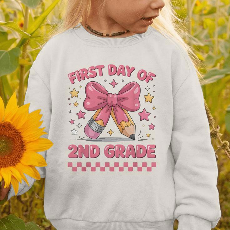First Day Of 2nd Grade Coquette Back To School Girls Kids Graphic Toddler Sweatshirt First Day Of 2nd Grade Coquette Back To School Girls Kids Graphic Toddler Sweatshirt